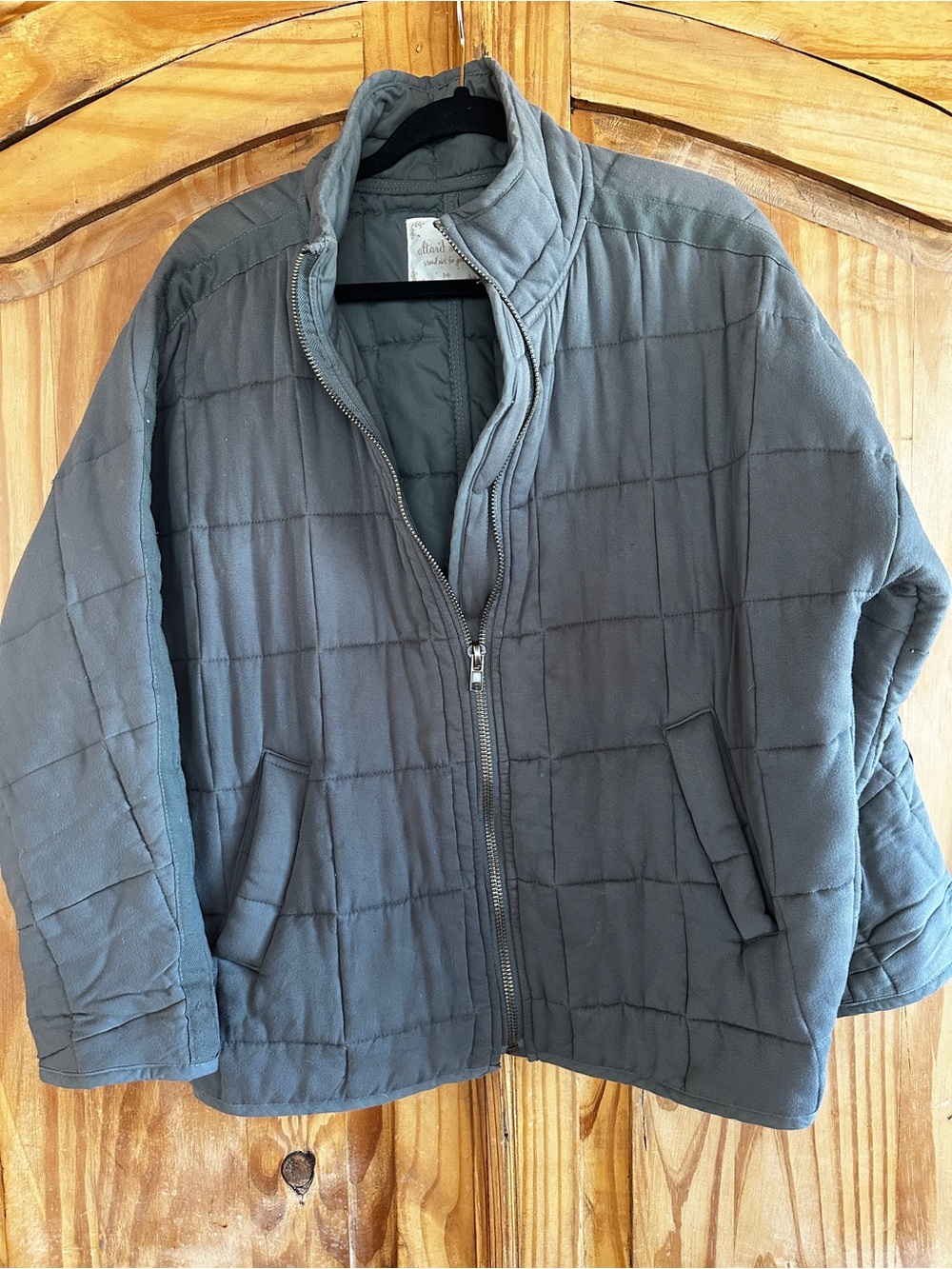 Altar’d State Oversized Quilted Olive Green Jacket